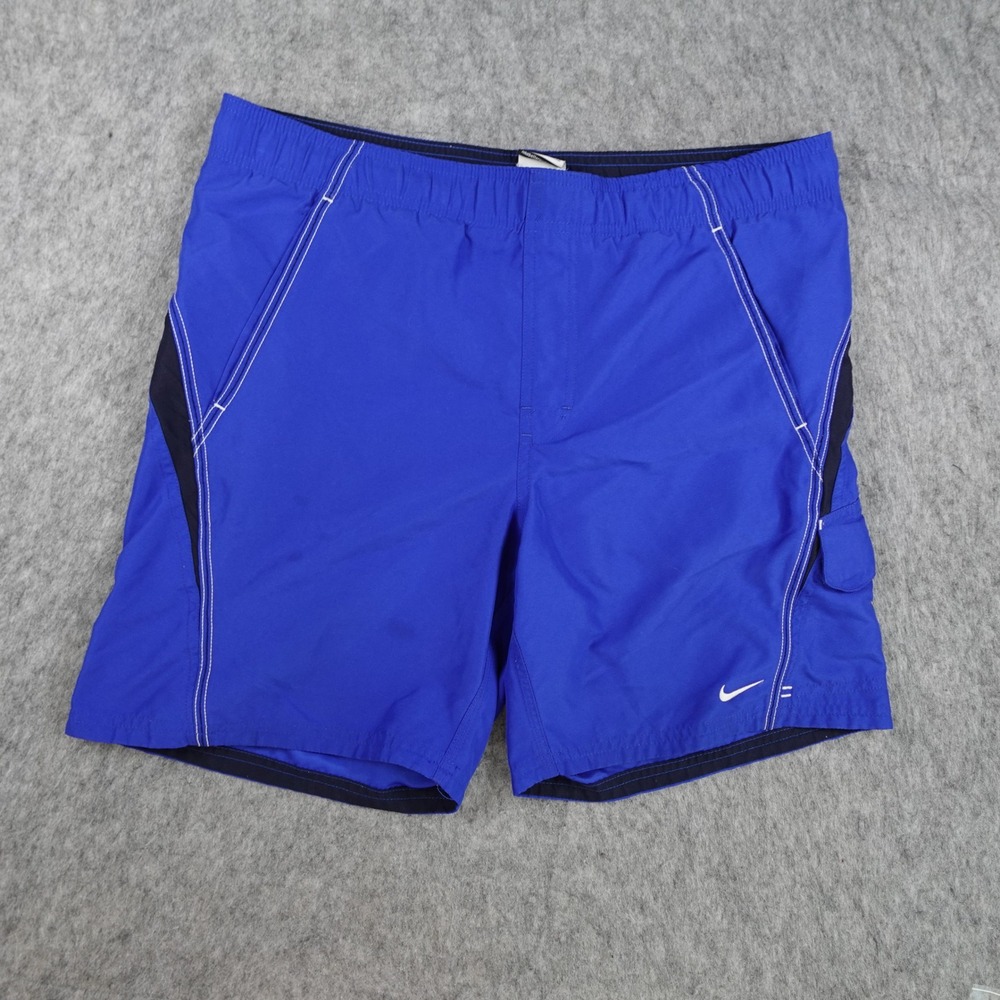 Nike Shorts Men Small Blue Swim Board Shorts Pockets
